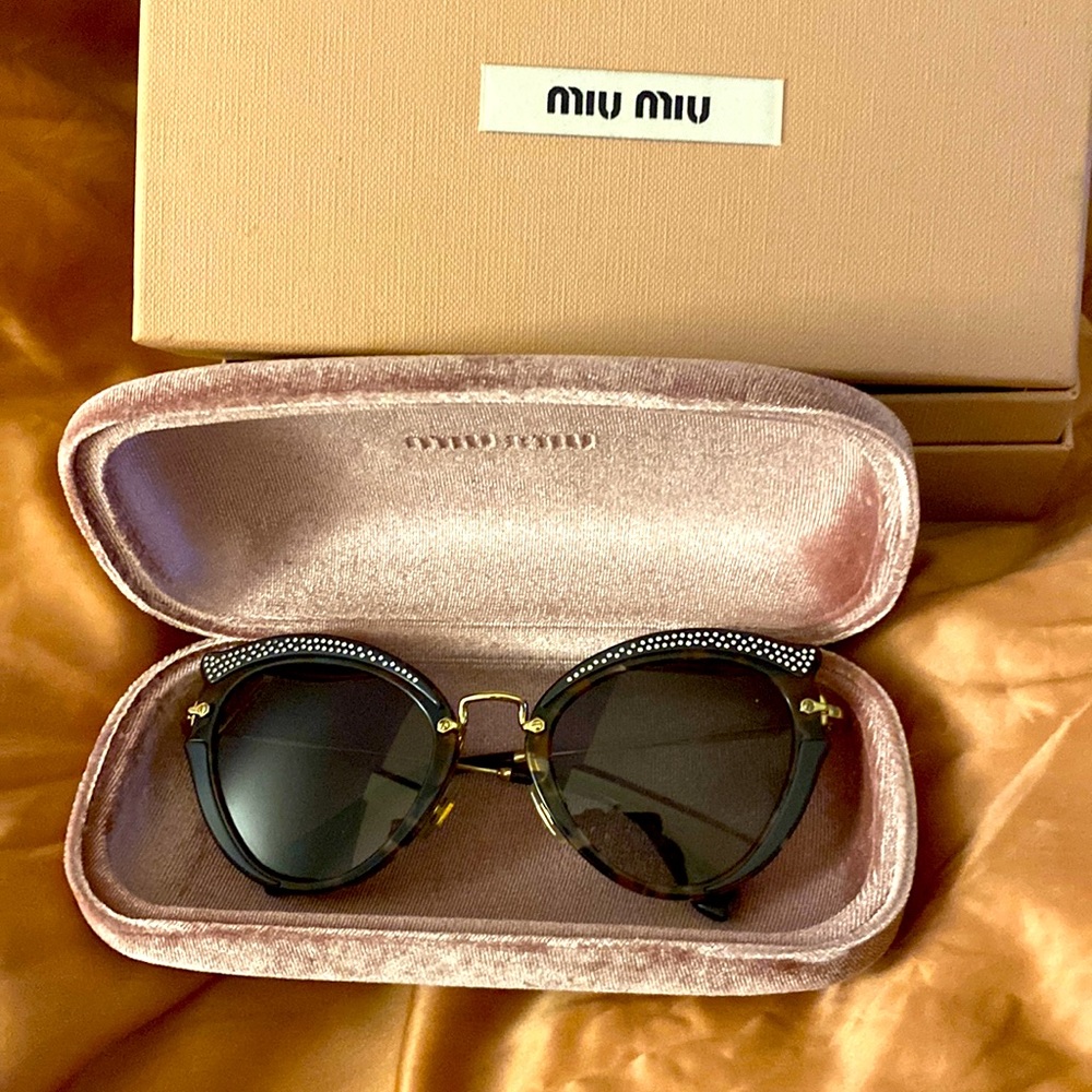 MIU MIU Crystal Acetate Cat-eye sunglasses